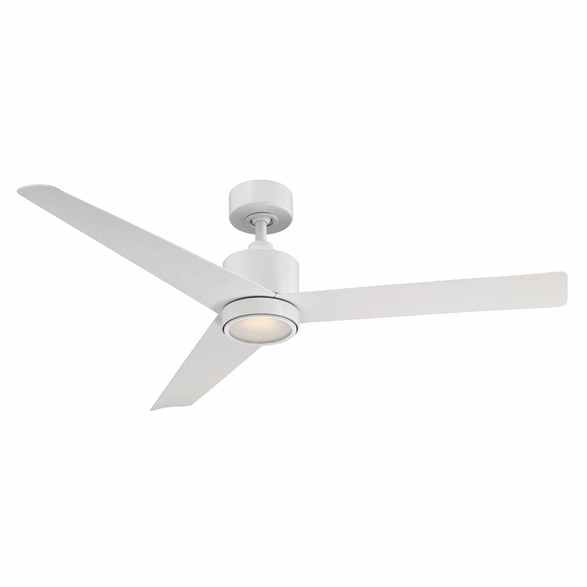 Lotus 54"Ceiling Fan Matte White compact medium fans for desks and counters