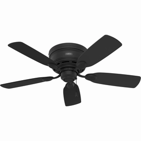 Low Profile 42"Ceiling Fan Matte Black space-saving huggers with modern style
