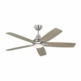 Lowden 52" Ceiling Fan Brushed Steel compact medium fans for desks and counters