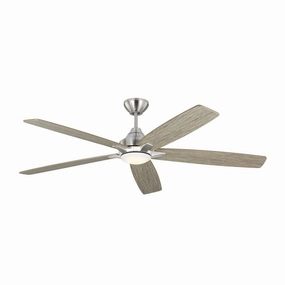 Lowden 60" Ceiling Fan Brushed Steel oscillating medium fans with strong airflow