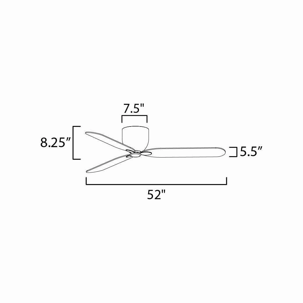 Lowell 52" 3-Blade Hugger Fan (No Light)