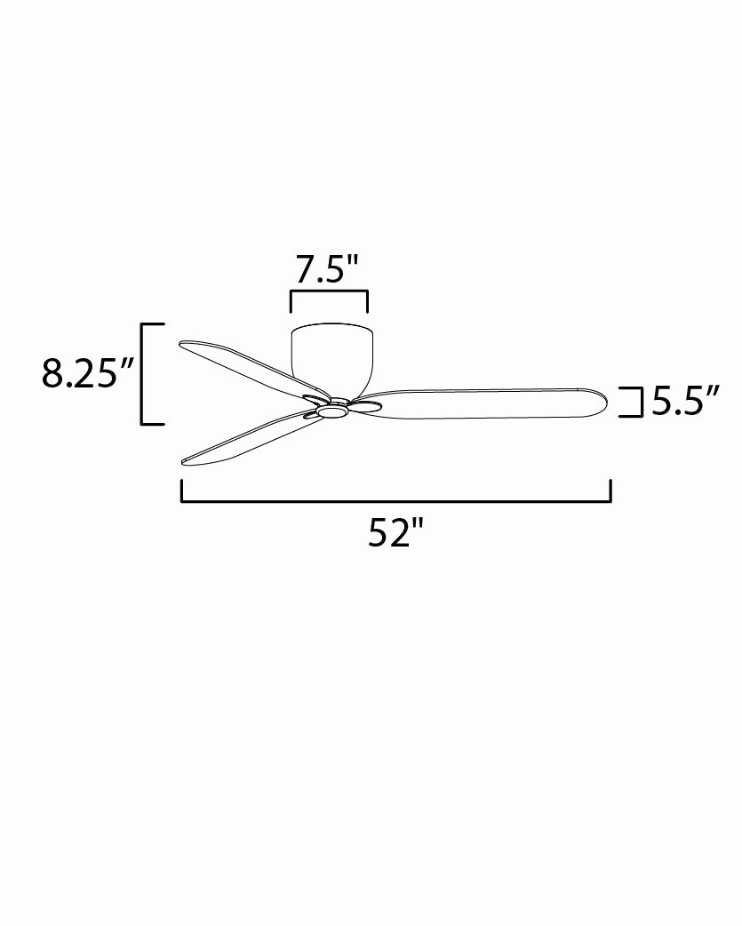 Lowell 52"Ceiling Fan Matte White