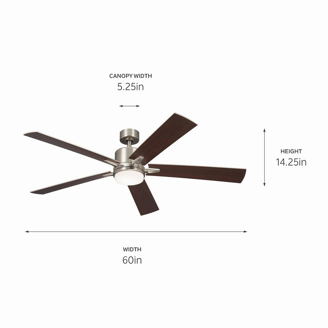 Lucian Elite XL 60"Ceiling Fan Brushed Nickel