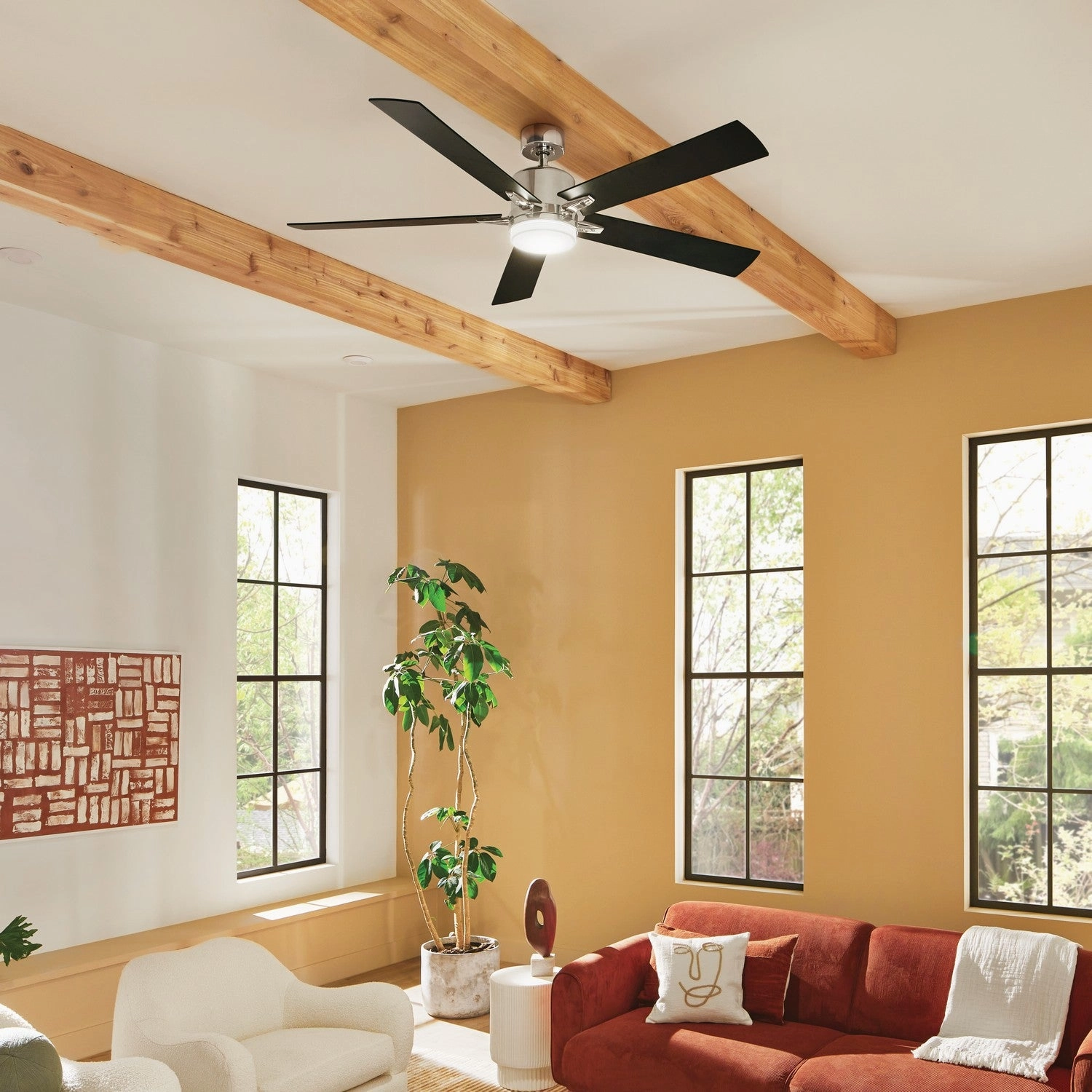 Lucian Elite XL 60"Ceiling Fan Polished Nickel