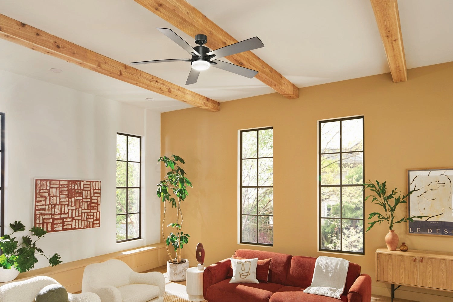 Lucian Elite XL 60"Ceiling Fan Satin Black