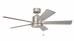 Lucian II 52"Ceiling Fan Brushed Nickel compact medium fans for desks and counters