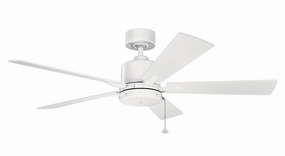Lucian II 52"Ceiling Fan Matte White medium electric fans for multi-room use