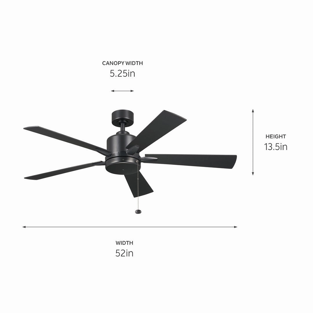 Lucian II 52"Ceiling Fan Satin Black