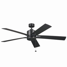 Lucian II 60"Ceiling Fan Satin Black medium size fans for home ventilation