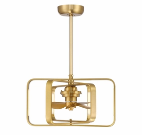 Lynx LED Fan D'Lier Warm Brass decorative fandeliers with lights