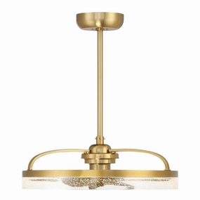 Lyria LED Fan D'Lier Warm Brass decorative fandeliers with lights