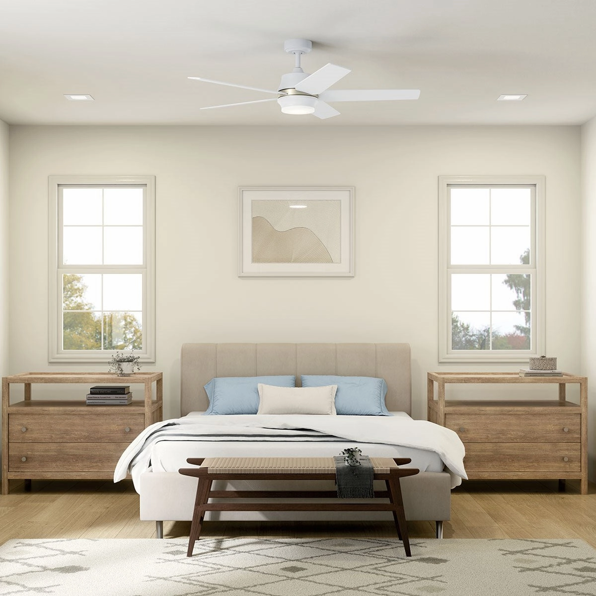 Maeve 52"Ceiling Fan Matte White