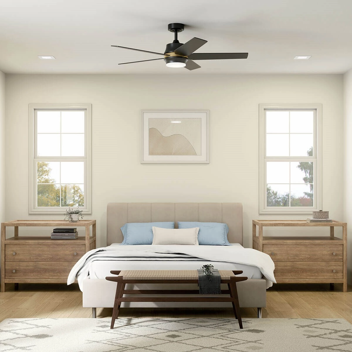 Maeve 52"Ceiling Fan Satin Black