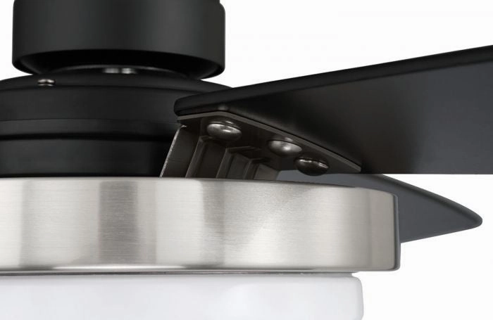 Manning 52"Ceiling Fan Flat Black/Brushed Polished Nickel