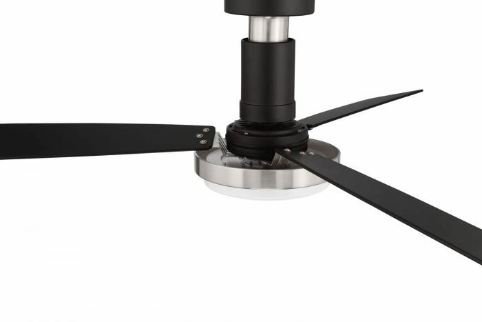 Manning 52"Ceiling Fan Flat Black/Brushed Polished Nickel