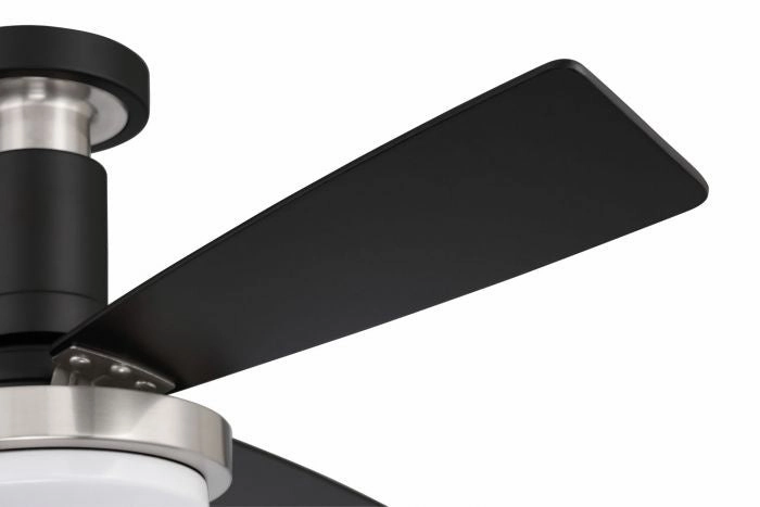 Manning 52"Ceiling Fan Flat Black/Brushed Polished Nickel