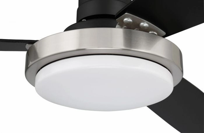 Manning 52"Ceiling Fan Flat Black/Brushed Polished Nickel