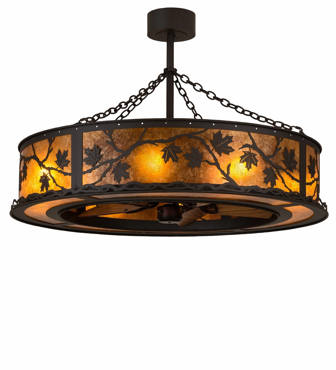 Maple Leaf Eight Light Chandel-Air decorative fandeliers with lights
