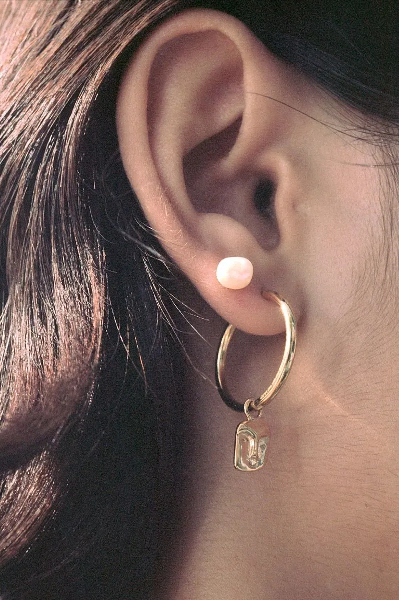 Maria Black Jewellery Baroque Stud, Gold