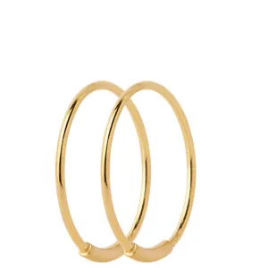Maria Black Jewellery Basic Hoop 22, Gold (pair)