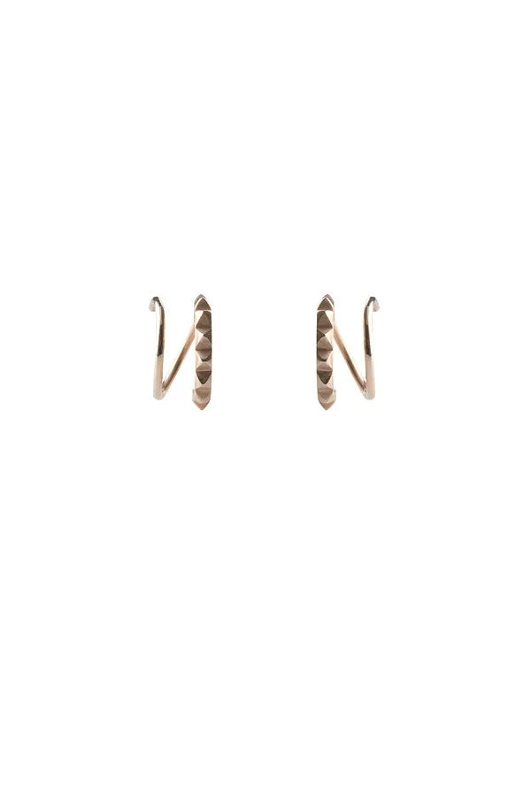 Maria Black Jewellery Klaxon Twirl Earring, Rose Gold