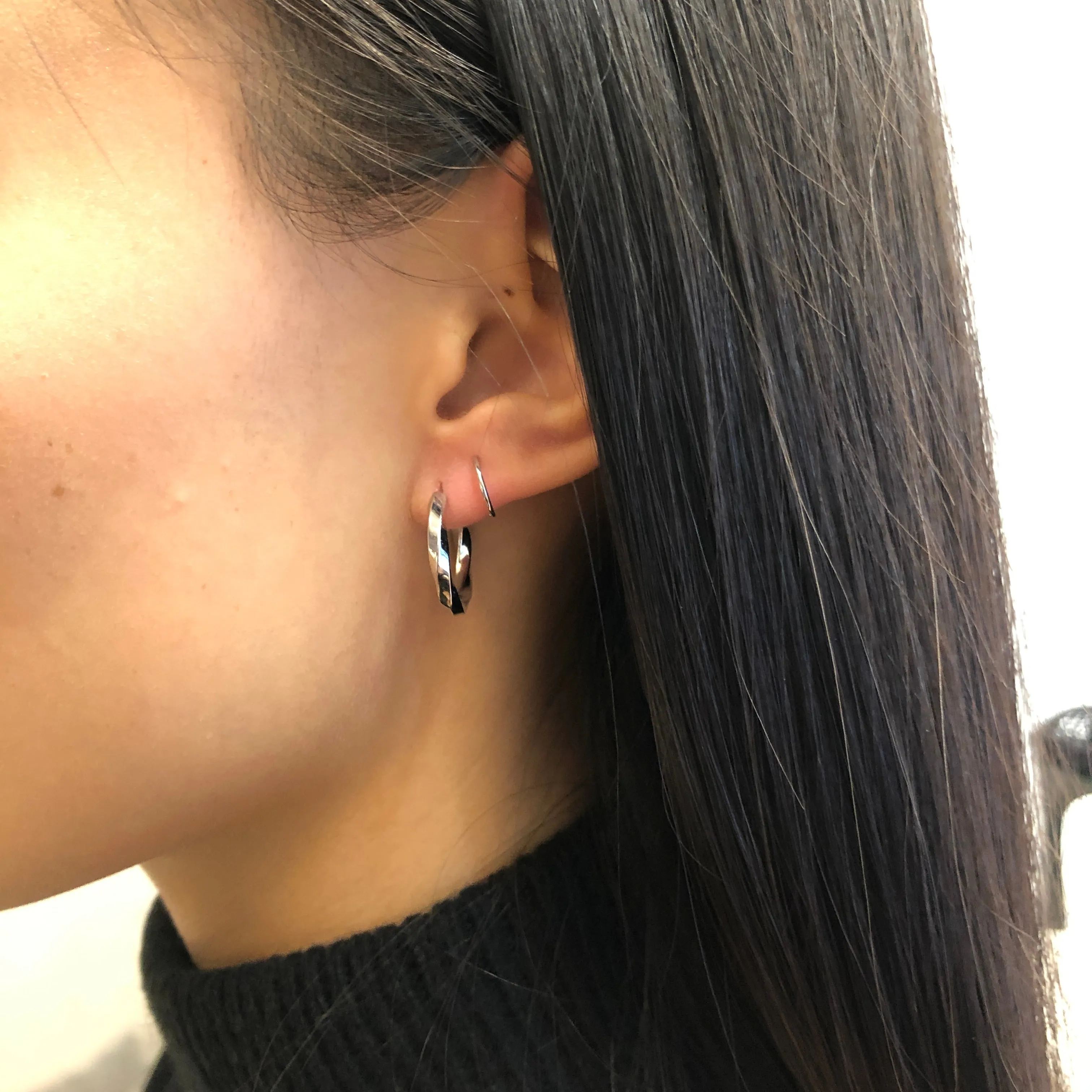 Maria Black Jewellery Marcelle Twirl Earring, Silver
