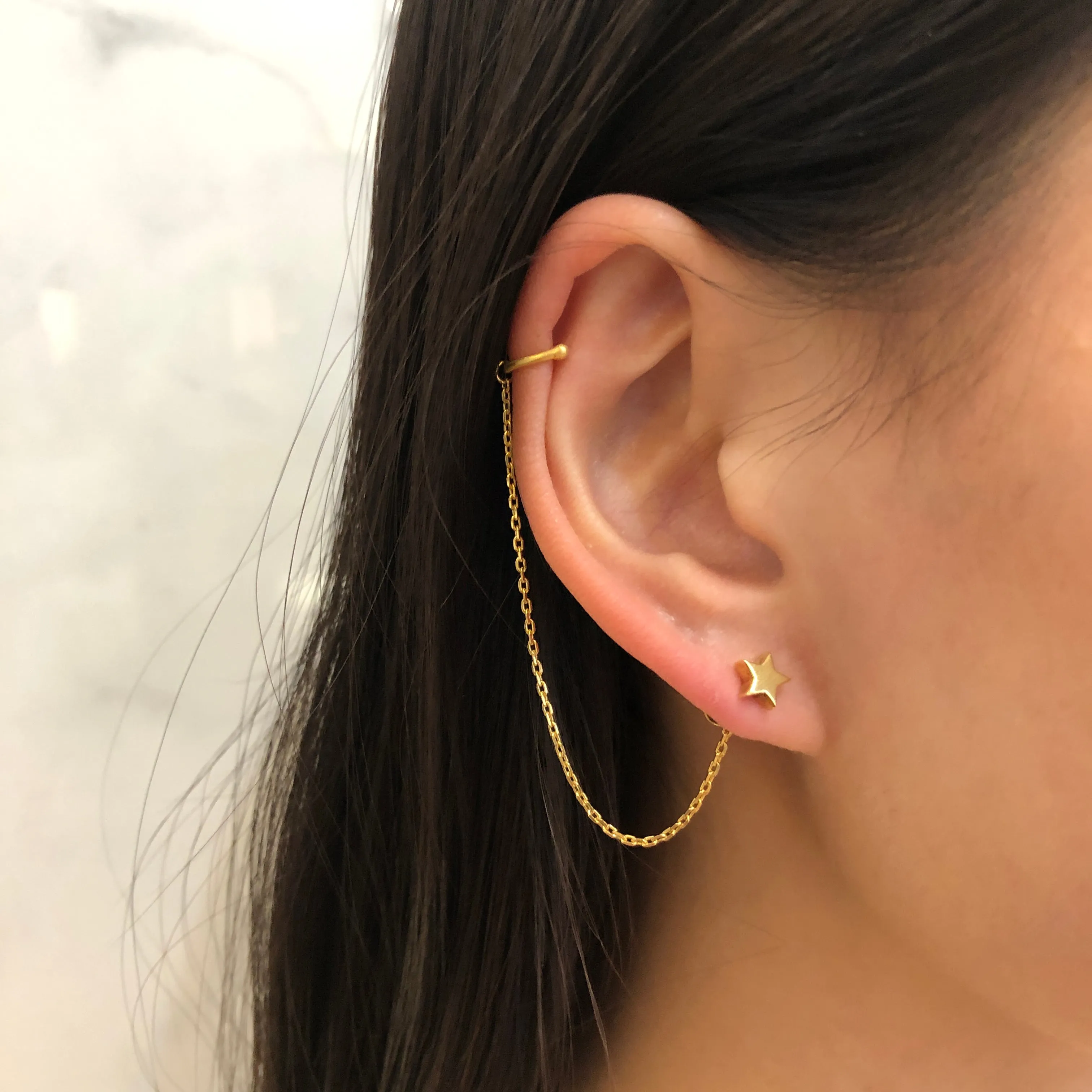 Maria Black Jewellery Mono Earclip, Matte Gold