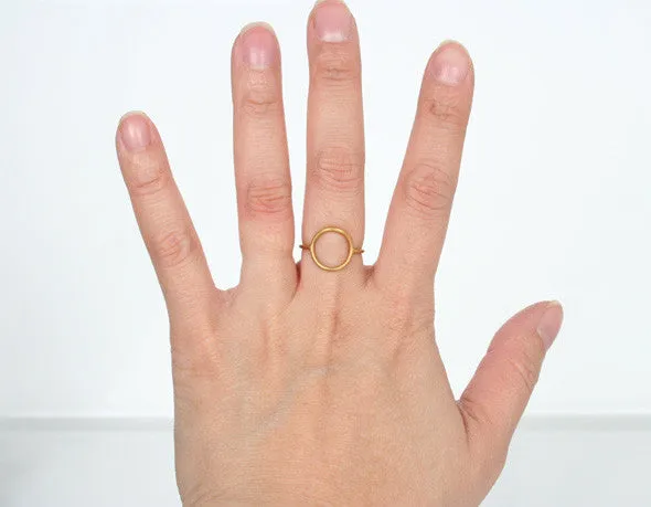 Maria Black Jewellery Monocle Ring, Matte Gold