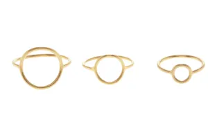 Maria Black Jewellery Monocle Ring, Matte Gold