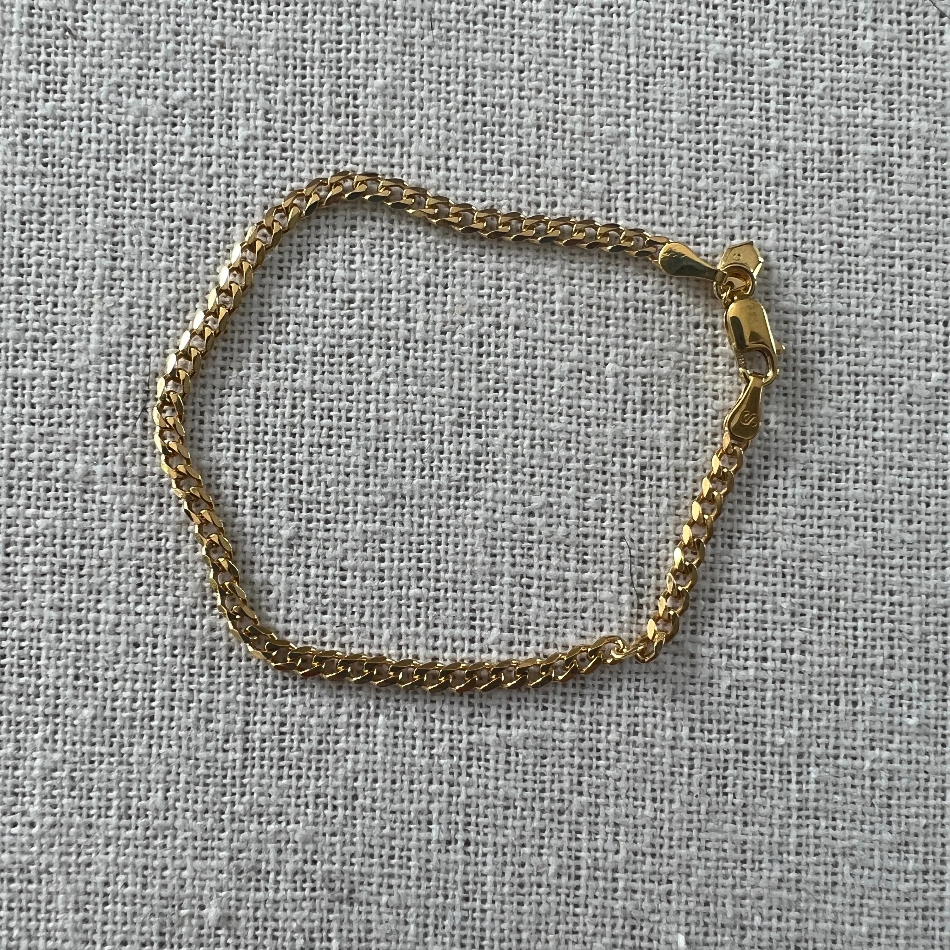 Maria Black Jewellery Saffi Bracelet Medium, Gold High Polished
