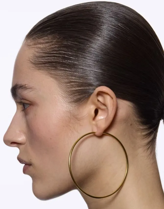 Maria Black Jewellery Senorita 50 Hoop (pair), Gold High Polished