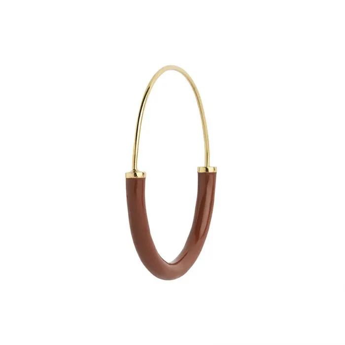 Maria Black Jewellery Serendipity Hoop Medium, Gold/Brown