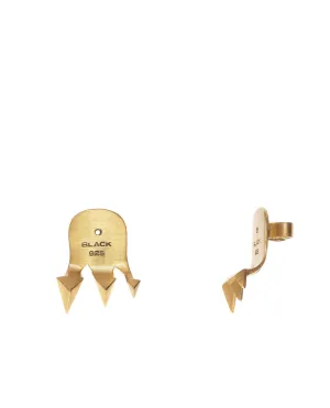 Maria Black Jewellery Shark Reverse Earring, Matte Gold