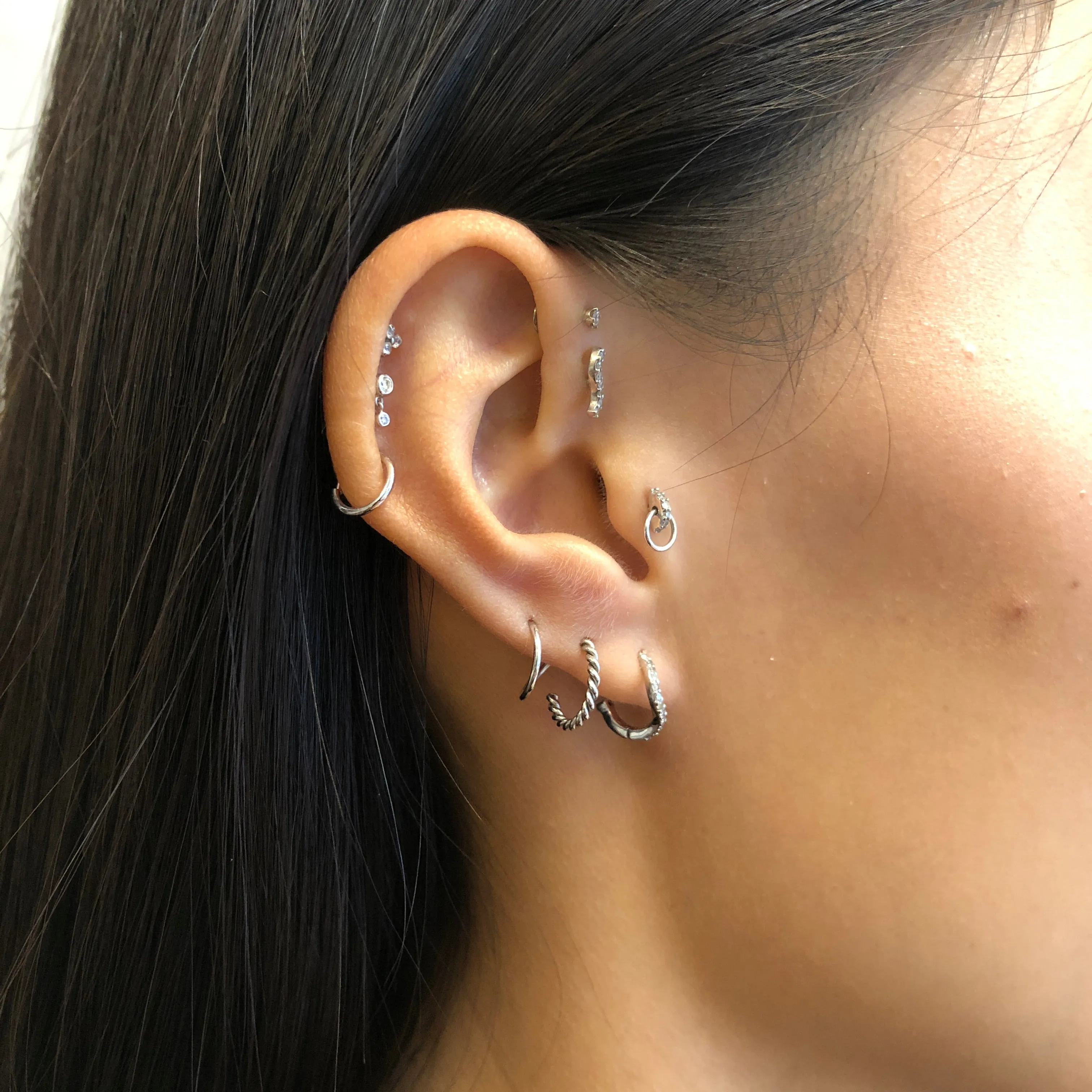 Maria Black Jewellery Sofia Twirl Earring, Silver