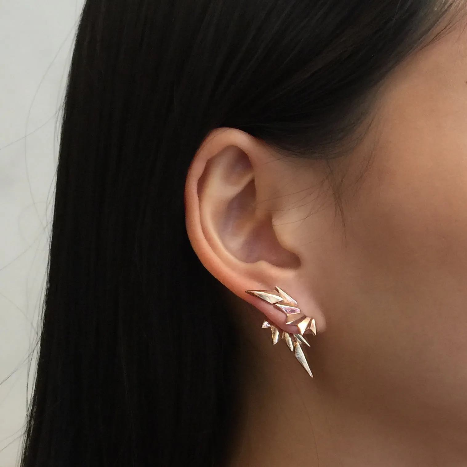 Maria Black Jewellery Wing Reverse Earring, Rose Gold