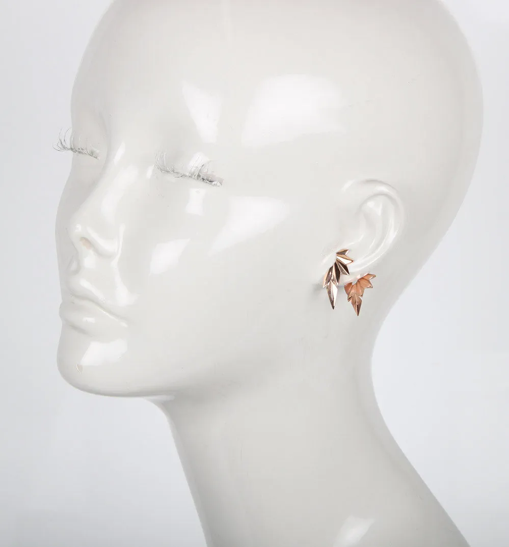 Maria Black Jewellery Wing Reverse Earring, Rose Gold