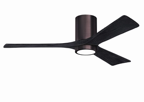 Matthews Fan Company Irene 3HLK 52" Indoor/Outdoor DC LED Hugger Ceiling Fan with Remote and Wall Control whisper-quiet fans for indoor comfort