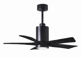 Matthews Fan Company Patricia 5 42" Indoor/Outdoor DC LED Ceiling Fan with Remote and Wall Control quiet indoor fans for bedrooms and offices