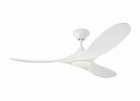 Maverick 52"Ceiling Fan Matte White compact medium fans for desks and counters
