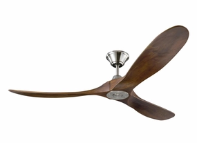 Maverick 60"Ceiling Fan Brushed Steel quiet medium fans for living room use
