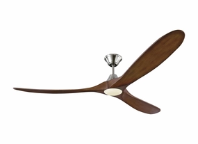Maverick 70"Ceiling Fan Brushed Steel quiet medium fans for living room use