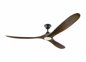 Maverick 70"Ceiling Fan Matte Black energy-efficient medium fans with remote