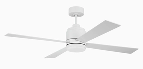 McCoy 52 4 Blade 52"Ceiling Fan White quiet medium fans for living room use
