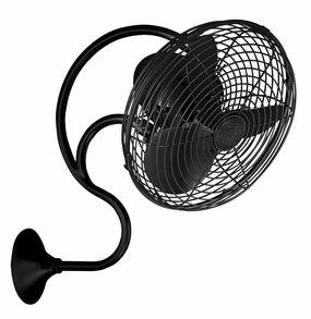 Melody 13"Wall Fan Matte Black quiet small fans for desk or nightstand