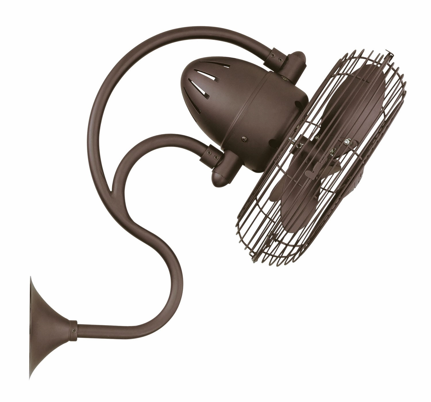 Melody 13"Wall Fan Textured Bronze quiet small fans for desk or nightstand