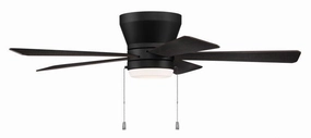 Merit 52"Ceiling Fan Flat Black medium size fans for home ventilation