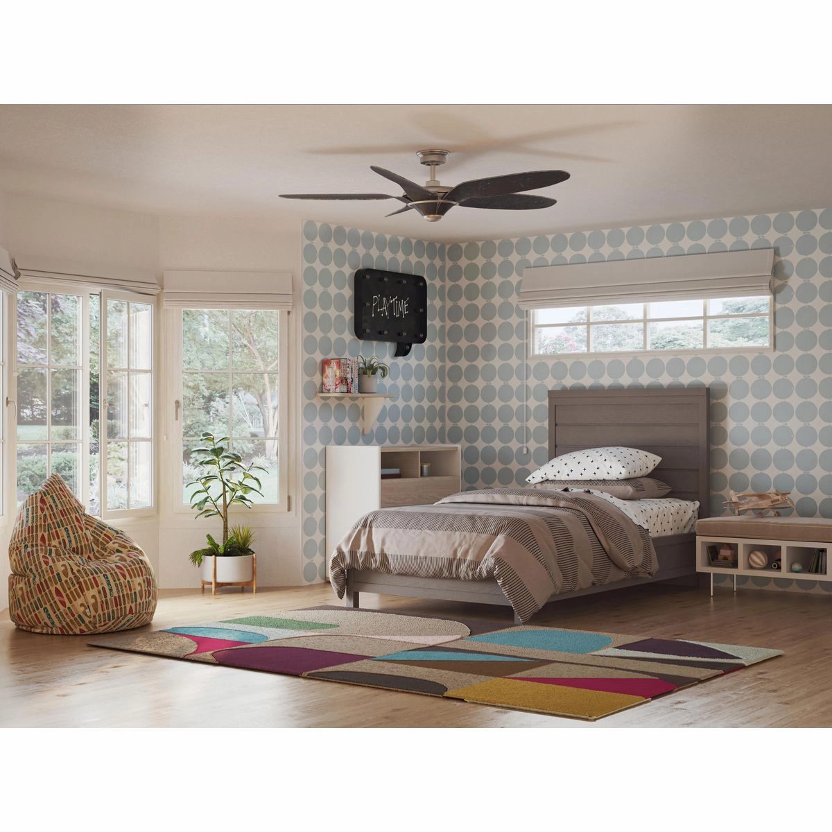 Mesilla 60" Ceiling Fan Antique Nickel