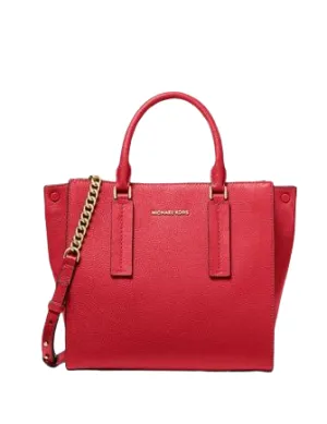 Michael Michael Kors Alessa Medium Pebbled Leather Satchel Michael Kors Bags