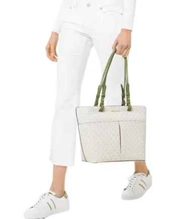 Michael Michael Kors Bedford Signature Pocket Tote Michael Kors Bags