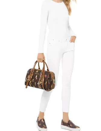 Michael Michael Kors Bedford Travel Leather Small Duffle Satchel Michael Kors Bags
